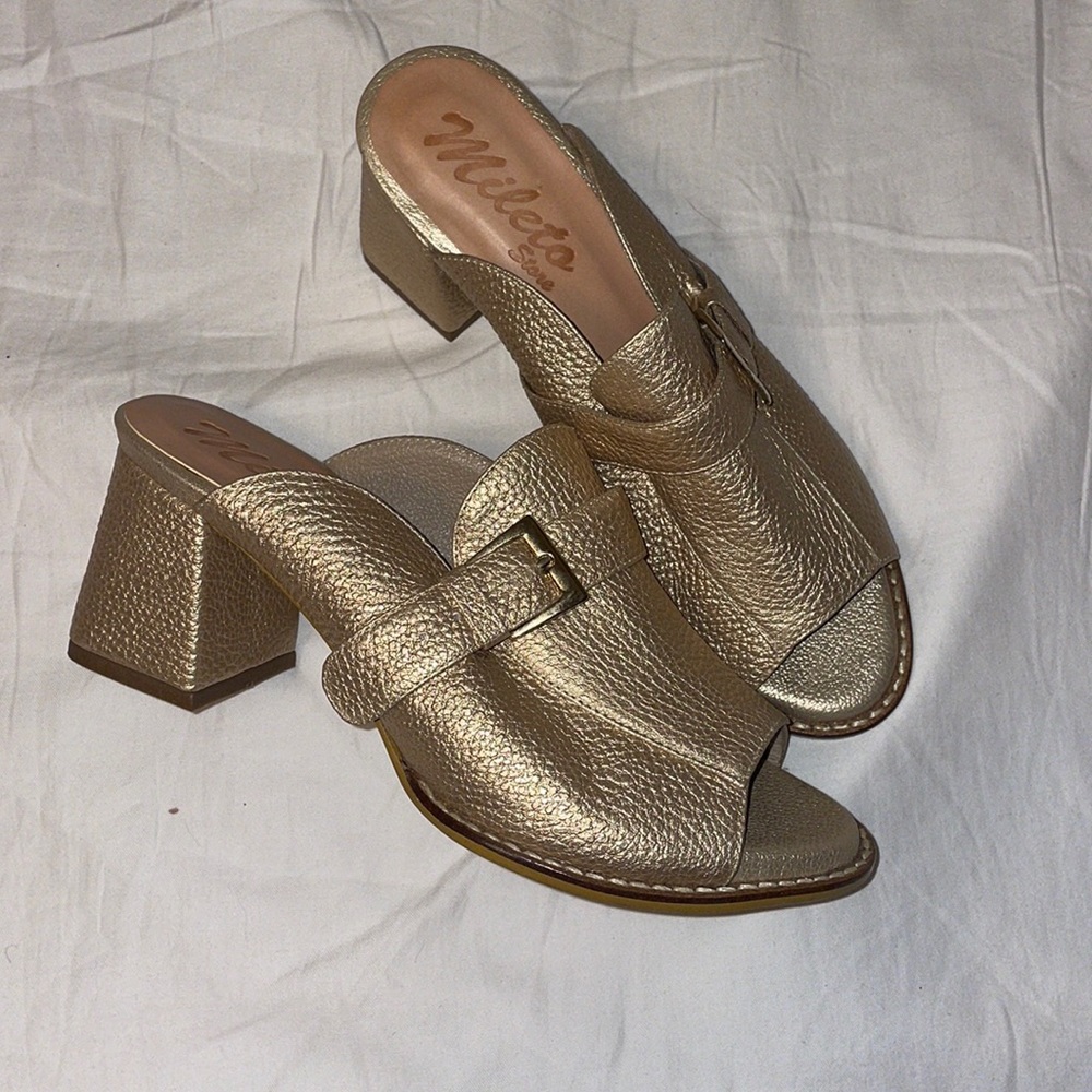 Mileto Stone gold heel